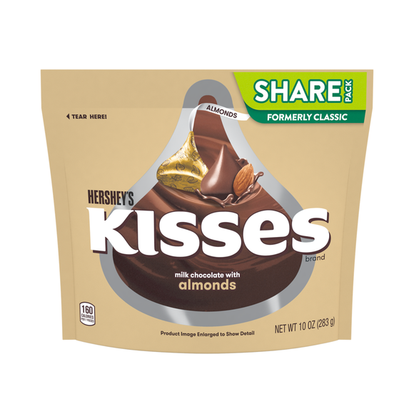 HERSHEYS KISSES ALMOND S 10OZ