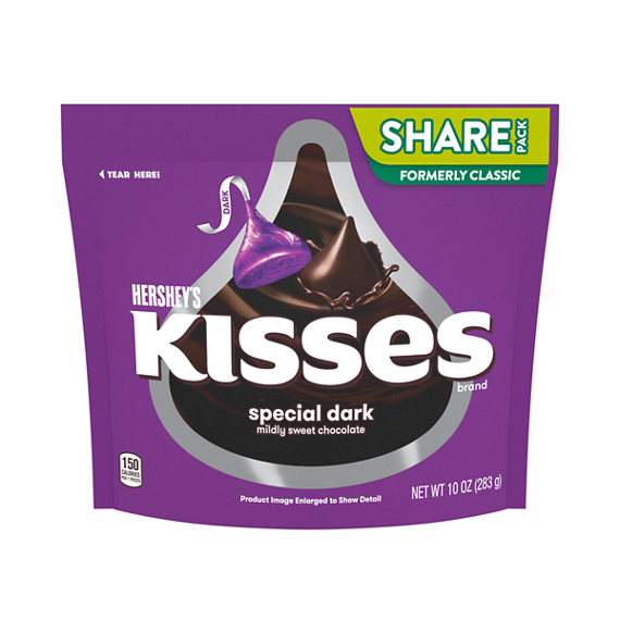 HERSHEYS KISSES DARK 10OZ