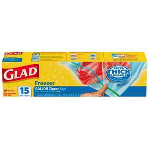 GLAD LOCK FREEZ BAGS-L 15`S