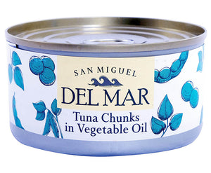 SAN MIGUEL DEL MAR TUNA CHUNKS IN VEG OIL 185G