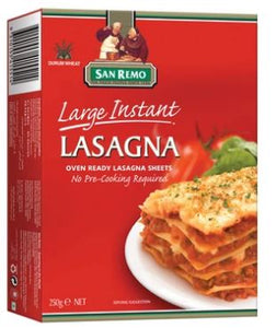 SAN REMO LRG INST LASAGNA 250GM