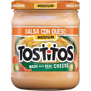 TOSTITOS SALSA CON QUESO MED 15OZ