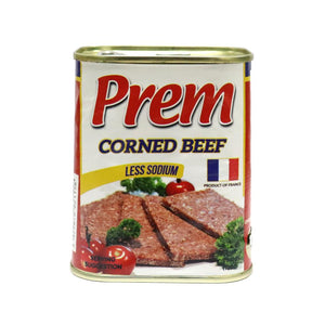 PREM CORNED BEEF LESS SODIUM 340G