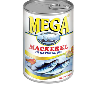 MEGA MACKEREL IN NATURAL OIL 425G