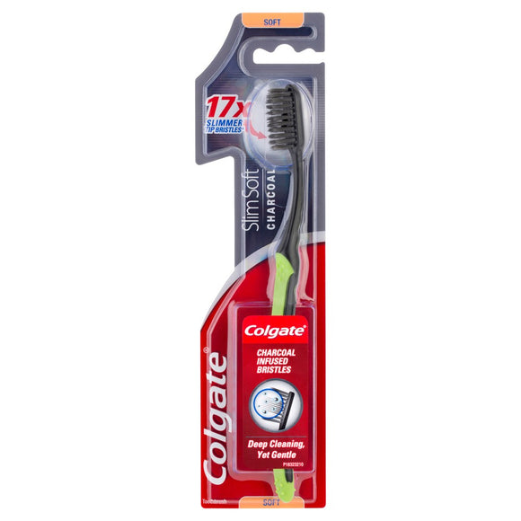 COLGATE TOOTHBRUSH SLIM SOFT CHARCOAL