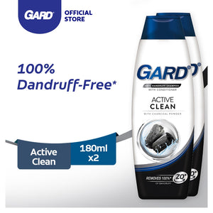 GARD SHMPOO ACTIVE CLN 180MLX2`S/170ML S50% ON 2ND