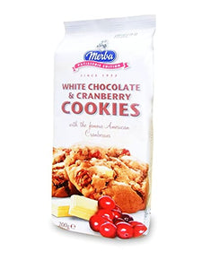 MERBA WHITE CHOCOLATE N CRANBERRY 200G