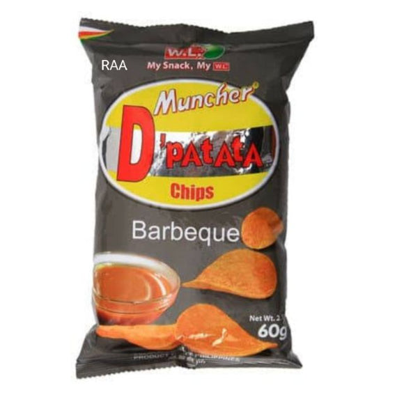 MUNCHER D`PATATA CHIPS BBQ 60G