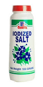 McCORMICK IODIZED SALT 550GM SHAKER