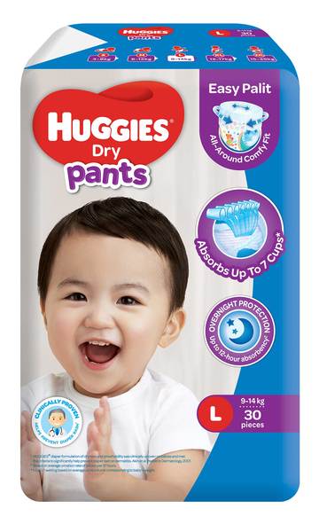 HUGGIES DRY PANTS L ECO 30`S