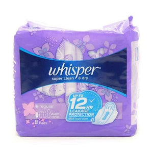 WHISPER SC DRY REG FLOW W/W 8`S