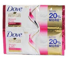 DOVE SHMPOO STRAIGHT & SILKY 12ML 11+1