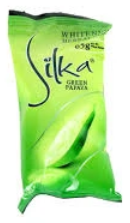 SILKA GRN PAPAYA SOAP 65GM