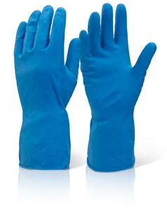 HOUSEHOLD RUBBER GLOVES LRG BLUE