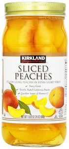 KS SLICED PEACHES 24OZ