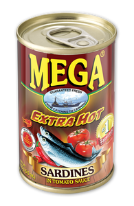 MEGA SARDINES IN TOMATO SAUCE XTRA HOT 155GM