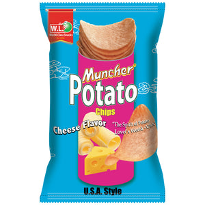 MUNCHER POT CHIPS CHEESE 100G