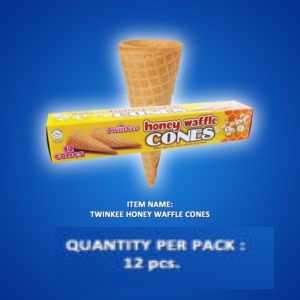 TWINKEE HONEY WAFFLE CONE 12`S