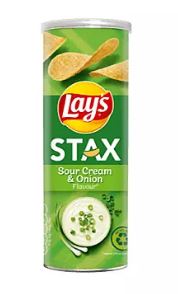 LAYS STAX SOUR CREAM & ONION 135G