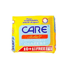 CARE ADULT DIAPER MED 10`S