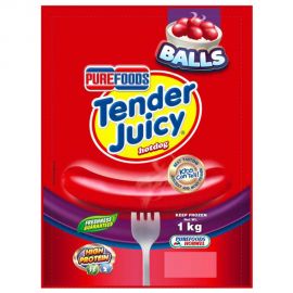 PURE FOODS TENDER JUICY HOTDOG BALLS 1KG